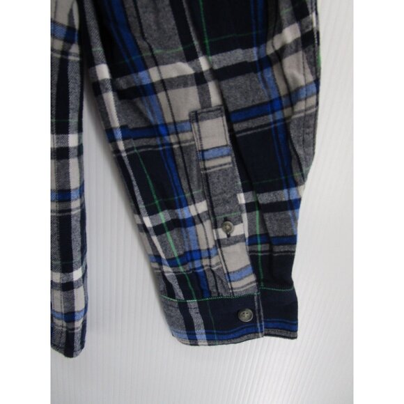 Eddie Bauer Shirt XL White Flannel Classic Fit Plaid Button Up Preppy - Picture 3 of 11